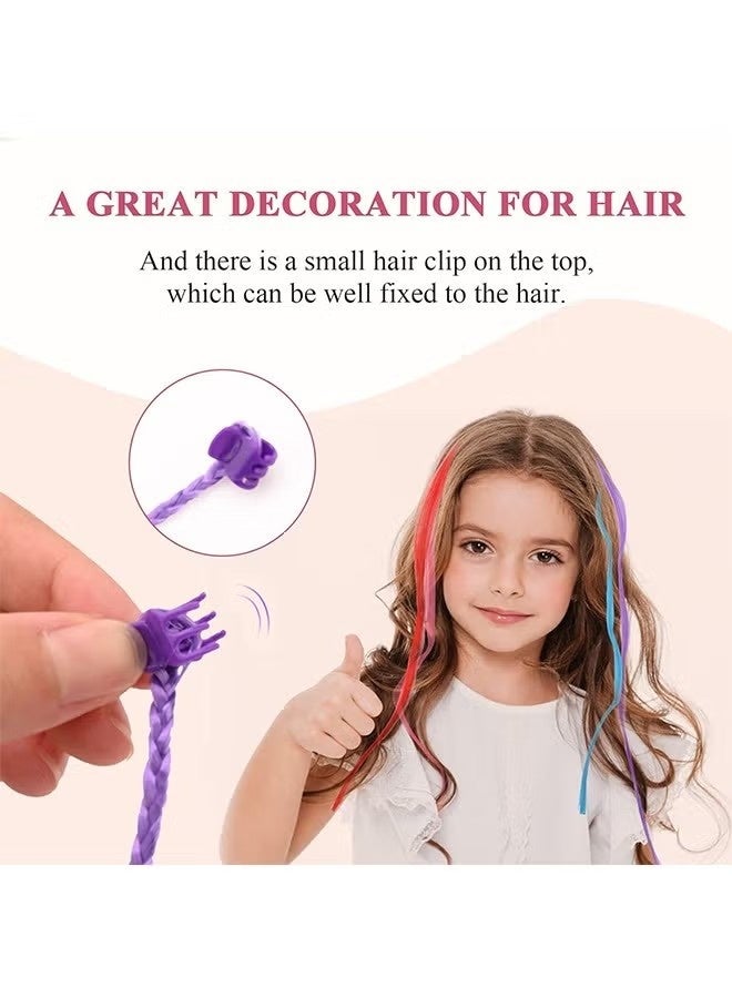 مجموعة من 24 إكسسوار شعر للفتيات، وصلات شعر ملونة للأطفال، مشابك شعر نايلون قوس قزح للأطفال والفتيات تسريحات ذيل الحصان (ألوان متعددة) - Image 2